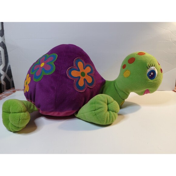 Lisa Frank Peekaboo Turtle Plush Toy Stuffed Animal 18” Vintage *RARE*